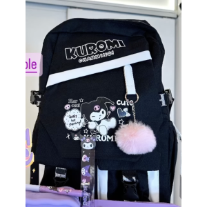 MOCHILA KUROMI NEGRA!. ESPECTACULAR