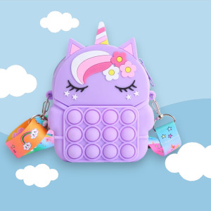 Mini bag pop it dulce unicornio-morada