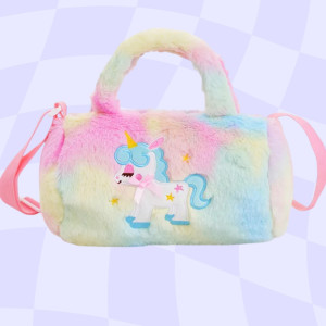 Bolso unicornio suave- Multicolor