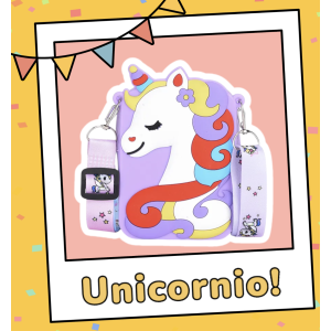 Mini bag unicornio morado