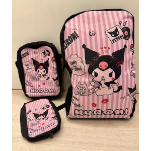 KUROMI 3 BACKPACK. REBAJAS. ANTES 35€ AHORA 25€ CON ESTUCHE Y BANDOLERA DE REGALO