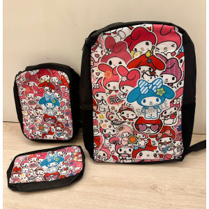 MY MELODY  BACKPACK. REBAJAS. ANTES 35€ AHORA 25€ CON ESTUCHE Y BANDOLERA DE REGALO